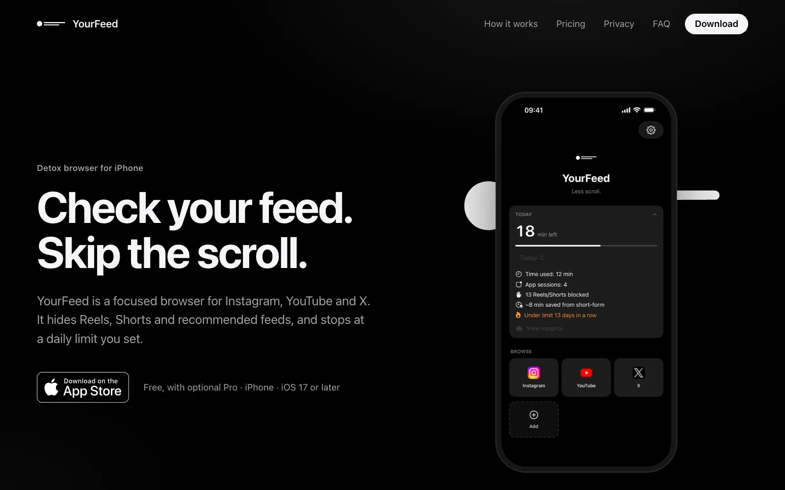 YourFeed - Check Your Feed, Skip the Scroll